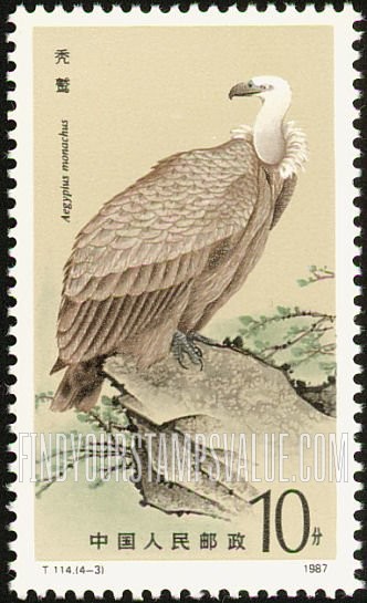 FindYourStampsValue: Birds of Prey: Vulture - 猛禽: 秃鹫