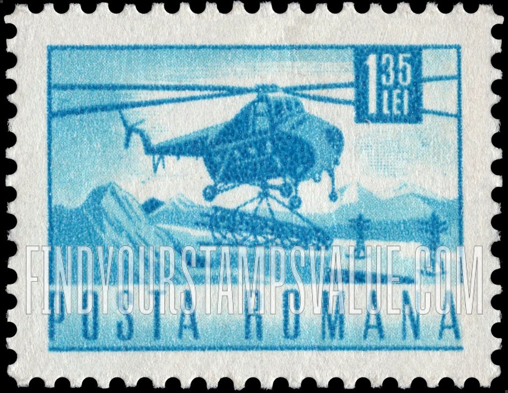 FindYourStampsValue: Helicopter: Type of Regular Issue