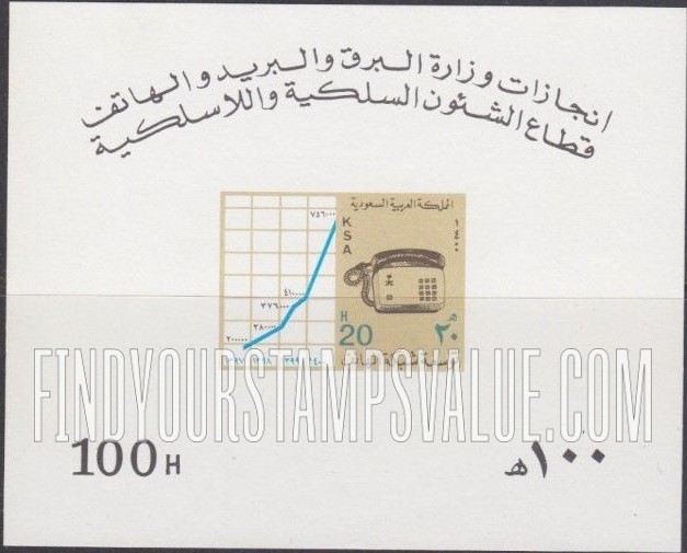 FindYourStampsValue: Line Graph and Telephone, 1400 - رسم بياني وهاتف: توسعة شبكة الهاتف، 1400