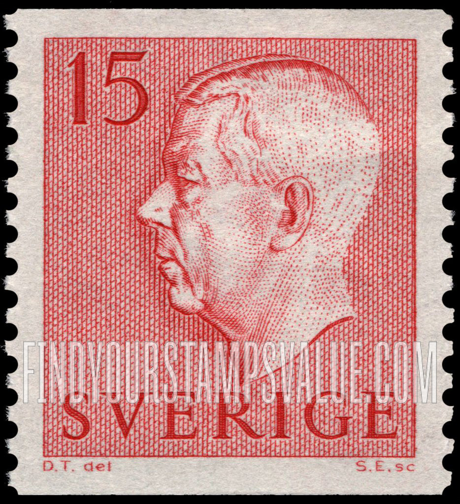 FindYourStampsValue: Gustaf VI Adolf (Letters in color)