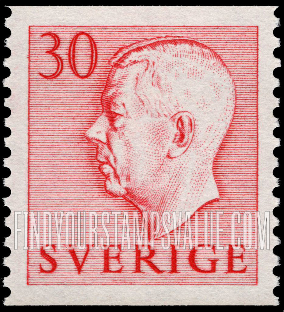 FindYourStampsValue: Gustaf VI Adolf (Letters in color)