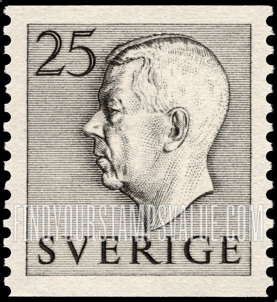 FindYourStampsValue: Gustaf VI Adolf (Letters in color)