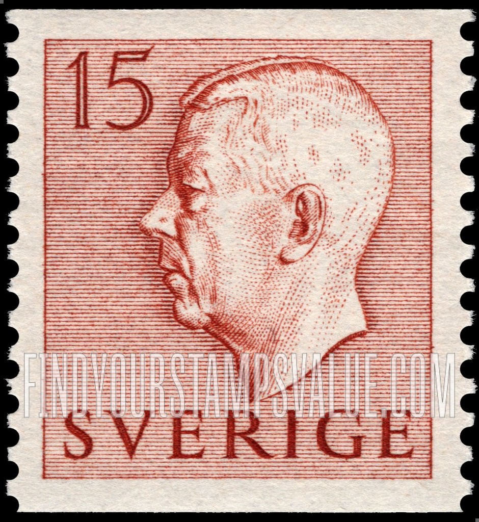 FindYourStampsValue: Gustaf VI Adolf (Letters in color)