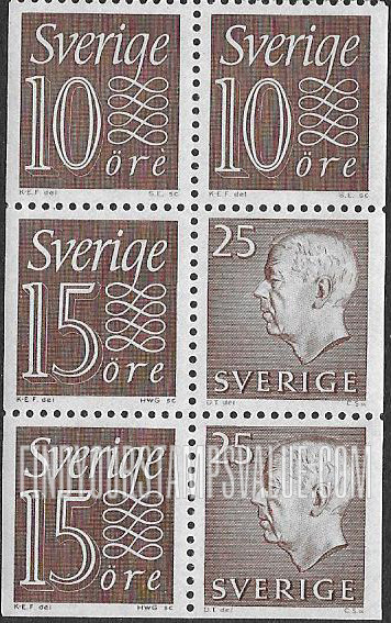 FindYourStampsValue: Numeral (Letters in white), Gustaf VI Adolf (Letters, numerals in white)