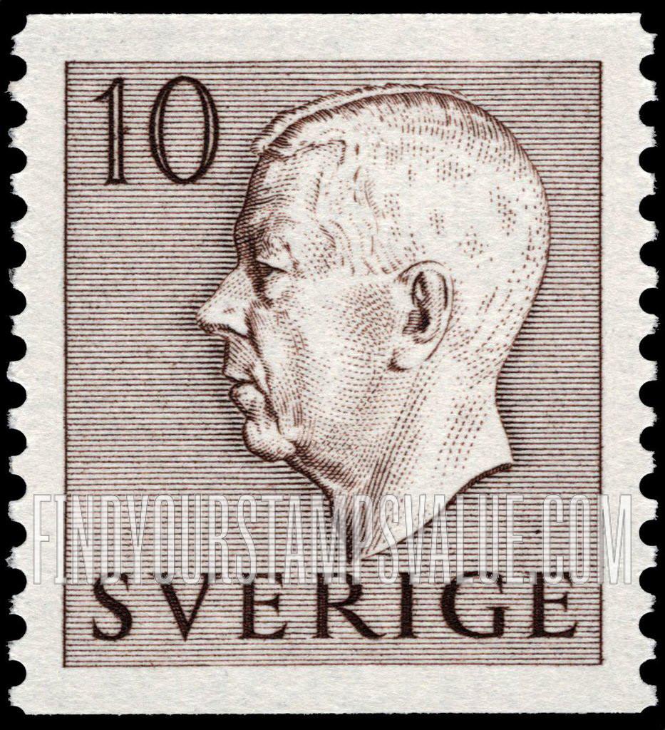 FindYourStampsValue: Gustaf VI Adolf (Letters in color)