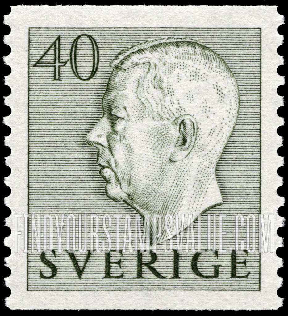 FindYourStampsValue: Gustaf VI Adolf (Letters in color)