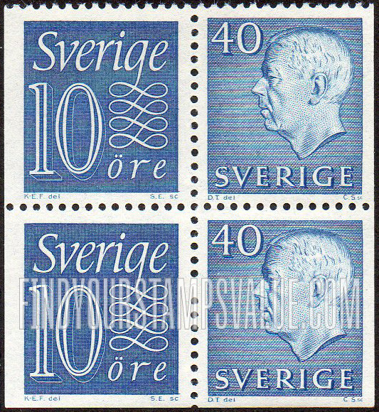 FindYourStampsValue: Numeral (Letters in white), Gustaf VI Adolf (Letters, numerals in white)