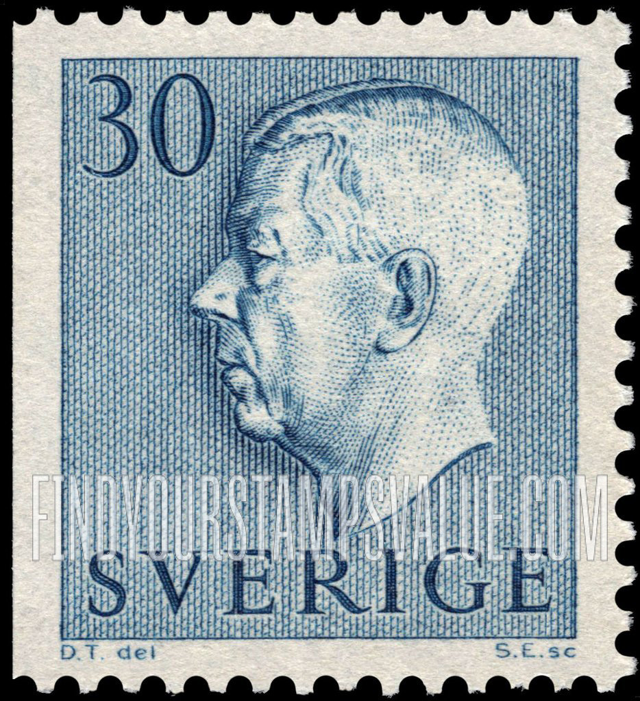 FindYourStampsValue: Gustaf VI Adolf (Letters in color)