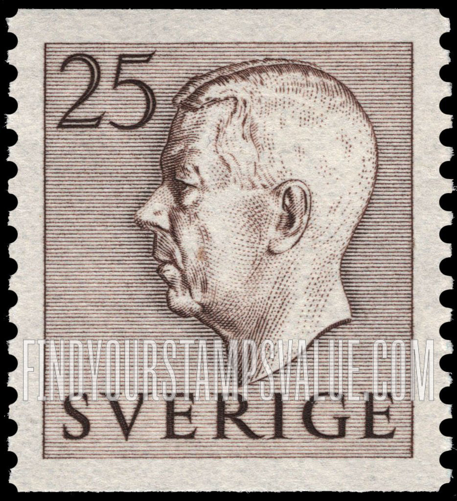 FindYourStampsValue: Gustaf VI Adolf (Letters in color)