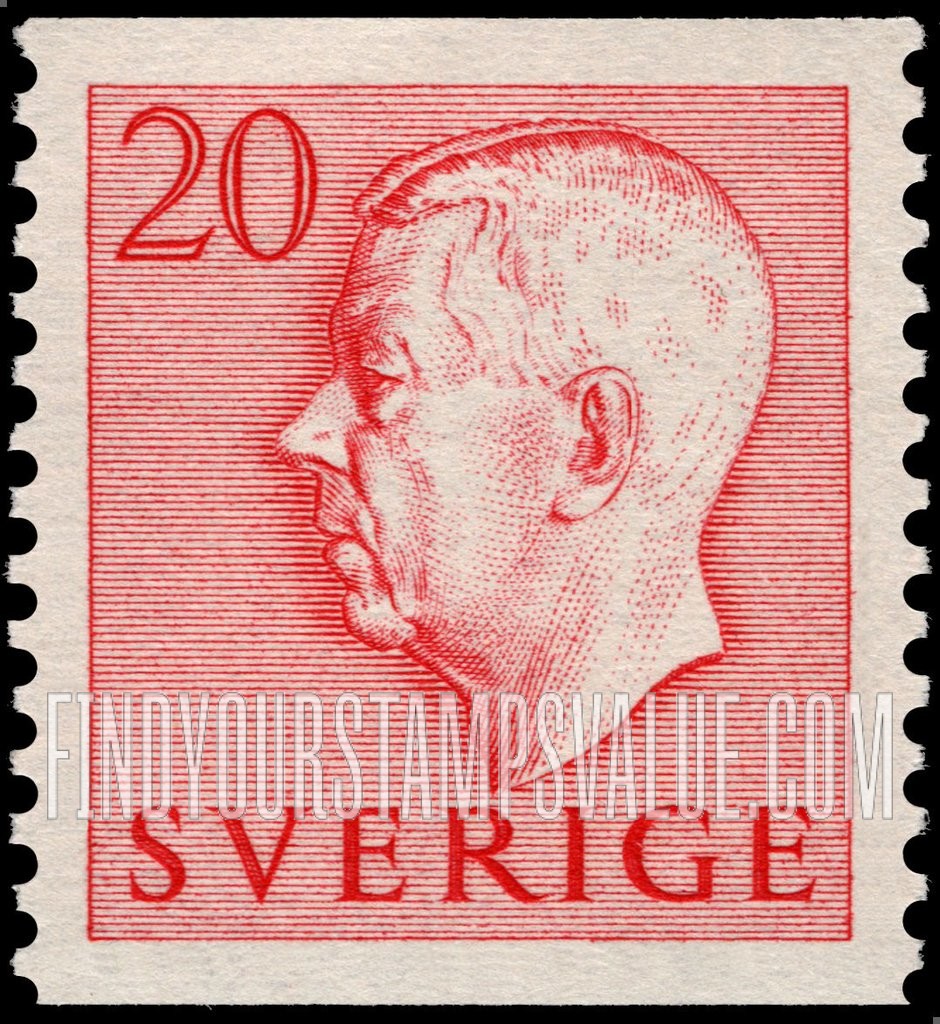 FindYourStampsValue: Gustaf VI Adolf (Letters in color)
