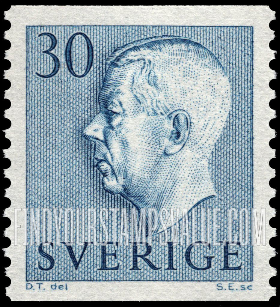 FindYourStampsValue: Gustaf VI Adolf (Letters in color)