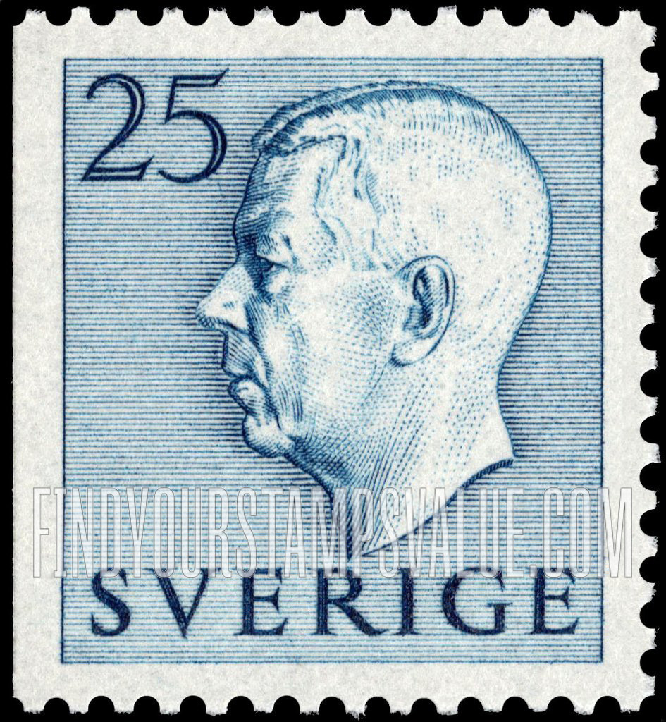 FindYourStampsValue: Gustaf VI Adolf (Letters in color)