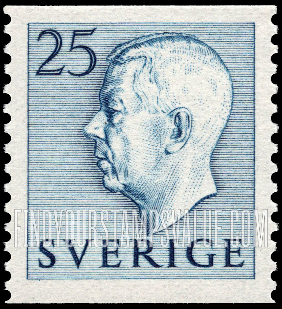 FindYourStampsValue: Gustaf VI Adolf (Letters in color)