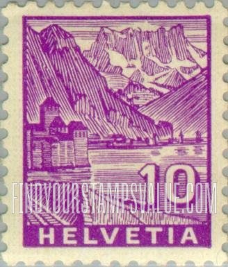 FindYourStampsValue: Federal Administration: Chillon Castle