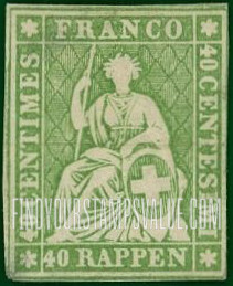 FindYourStampsValue: Federal Administration: Helvetia