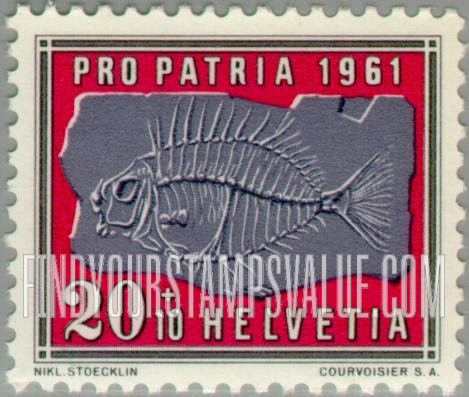 FindYourStampsValue: Semi-Postal, Mineral: Petrified fish