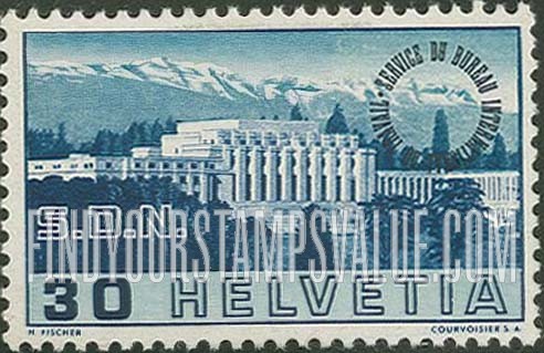 FindYourStampsValue: For The International Labor Bureau: Palace of League of Nations