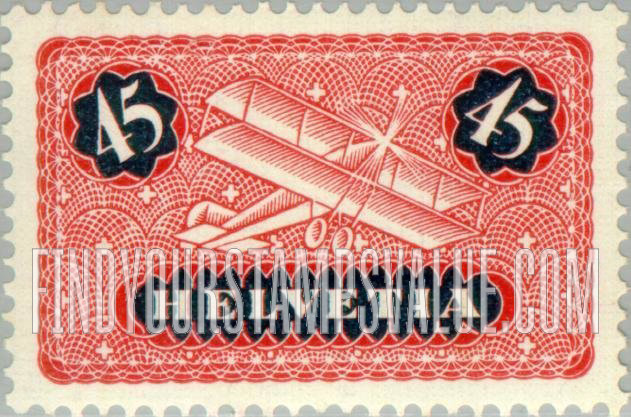 FindYourStampsValue: Air Post: Biplane against Sky