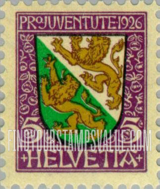 FindYourStampsValue: Semi-Postal: Thurgau