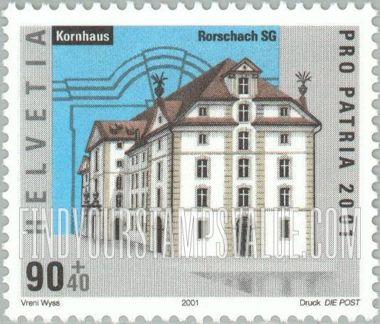 FindYourStampsValue: Semi-Postal, Landmarks: Granary, Rorschach