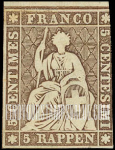 FindYourStampsValue: Federal Administration: Helvetia