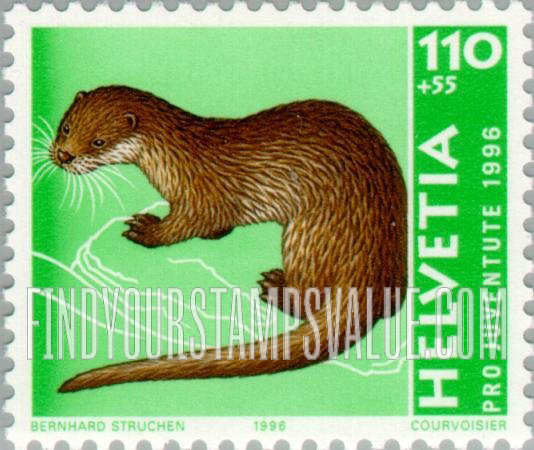 FindYourStampsValue: Semi-Postal, Life In and Around Water: Otter