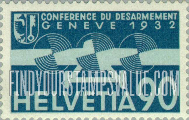 FindYourStampsValue: Air Post: Front View of Airplane
