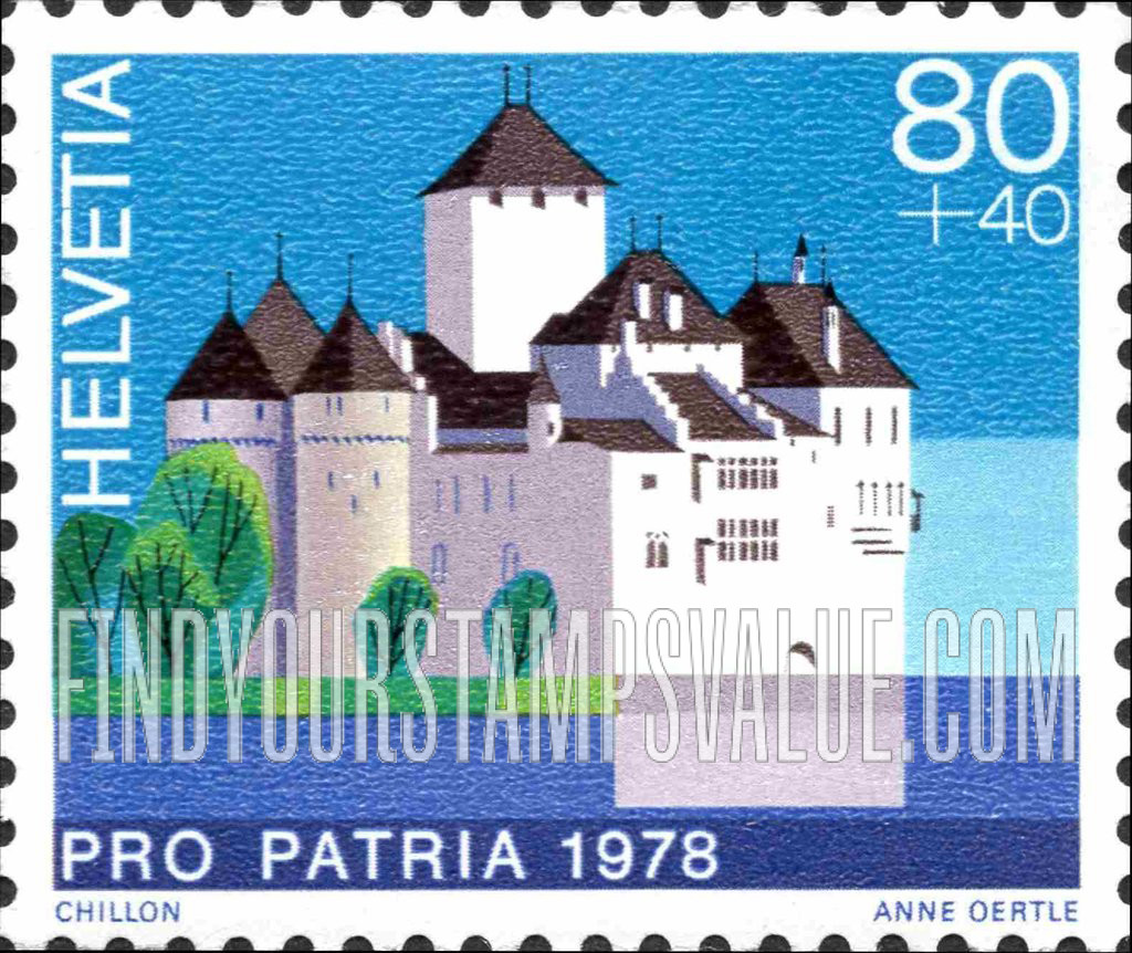 FindYourStampsValue: Semi-Postal, Castles: Chillon