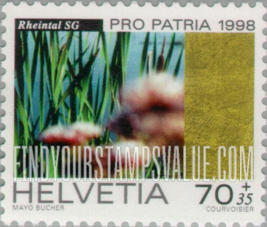 FindYourStampsValue: Semi-Postal, Pro Patria Stamps, 60th Anniversary, Heritage and landscapes: St. Gall Rhine Valley