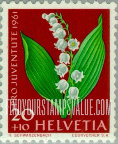 FindYourStampsValue: Semi-Postal: Lily of the valley