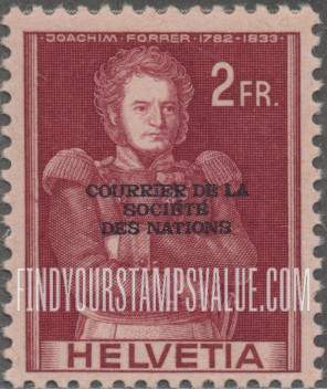 FindYourStampsValue: For The League of Nations: Joachim Forrer