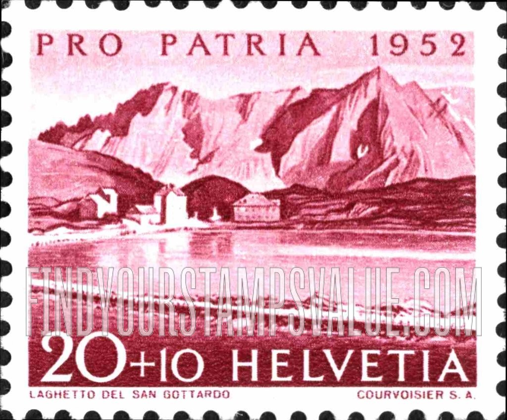 FindYourStampsValue: Semi-Postal: Lake of St. Gotthard