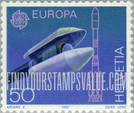 FindYourStampsValue: Federal Administration, Europa: Ariane payload fairing