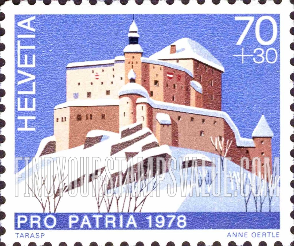 FindYourStampsValue: Semi-Postal, Castles: Tarasp