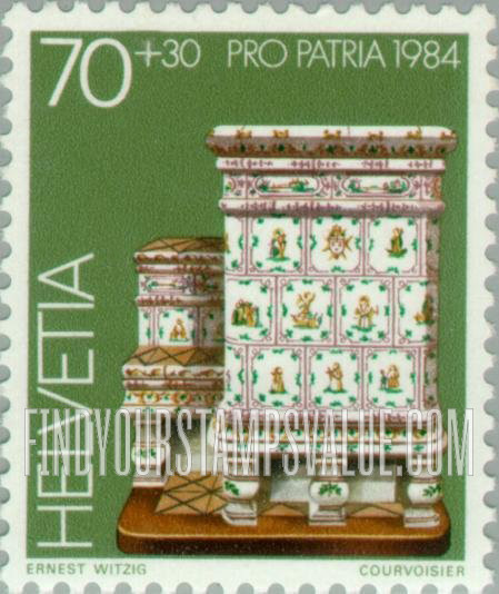 FindYourStampsValue: Semi-Postal: Ceramic Tiled Stoves, 1768