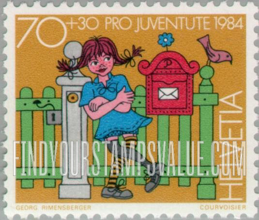 FindYourStampsValue: Semi-Postal, Children’s Stories: Pippi Longstocking