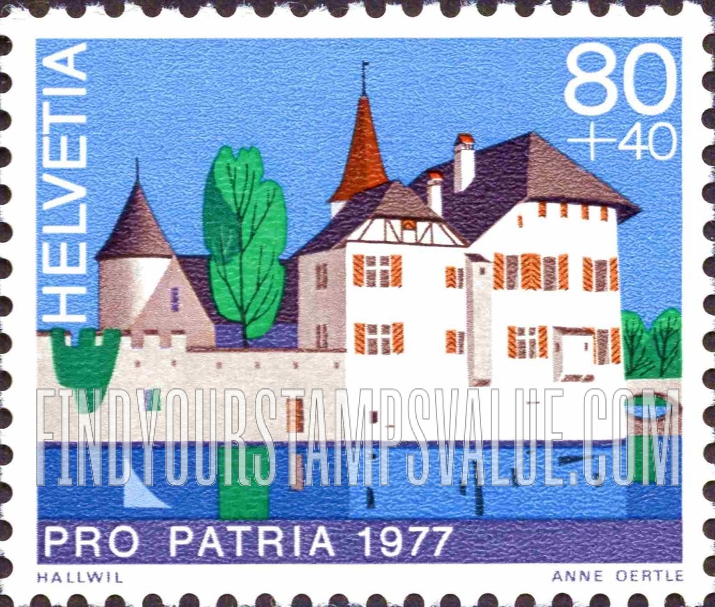 FindYourStampsValue: Semi-Postal, Castles: Hallwil