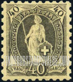 FindYourStampsValue: Federal Administration: Helvetia (Large numerals)