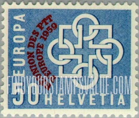 FindYourStampsValue: Federal Administration: Chain Symbolizing European Unity