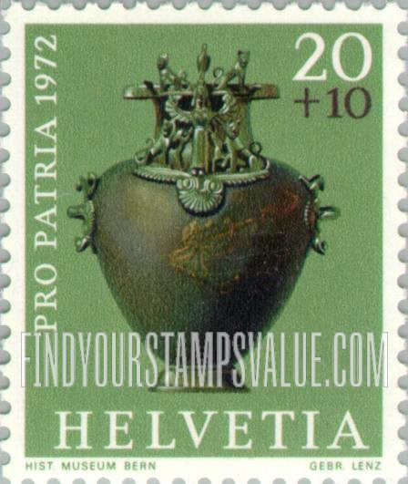 FindYourStampsValue: Semi-Postal, Archaeological Treasures: Bronze hydria, Hallstadt period