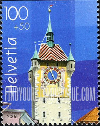 FindYourStampsValue: Semi-Postal, NABA Baden 2006 Philatelic Exhibition: Baden City Tower