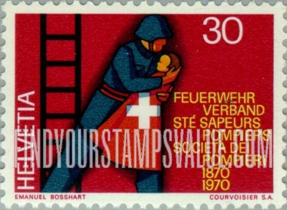 FindYourStampsValue: Federal Administration: Fireman Rescuing Child