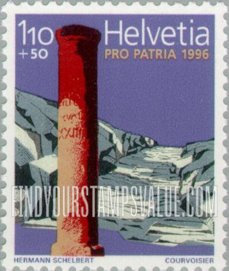 FindYourStampsValue: Semi-Postal, Restorations, projects: Roman road over Great St. Bernhard