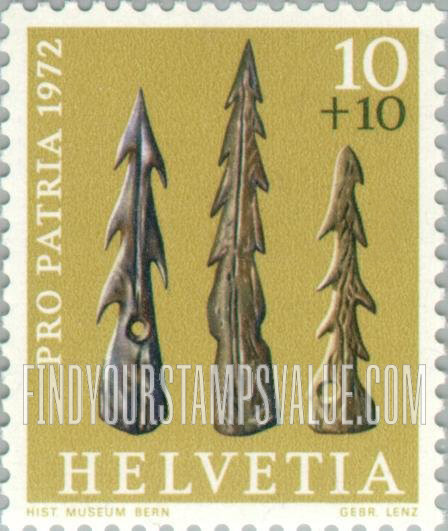 FindYourStampsValue: Semi-Postal: Harpoon Heads, Late Stone Age