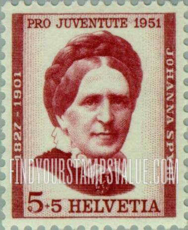 FindYourStampsValue: Semi-Postal: Johanna Spyri