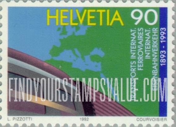 FindYourStampsValue: Federal Administration: Central Office for International Carriage by Rail, Centenary (in 1993)