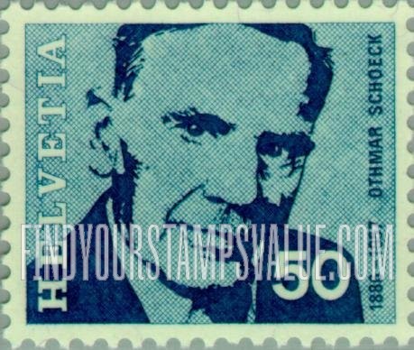 FindYourStampsValue: Federal Administration, Famous Swiss: Othmar Schoeck, musician (1886-1957)