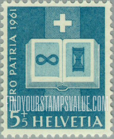 FindYourStampsValue: Semi-Postal: Book of History with Symbols of Time and Eternity