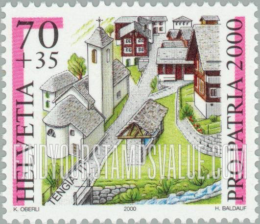 FindYourStampsValue: Semi-Postal, Cities With Pro Patria Foundation Renovation Projects: Tengia