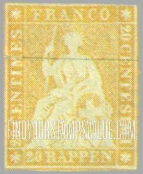 FindYourStampsValue: Federal Administration: Helvetia